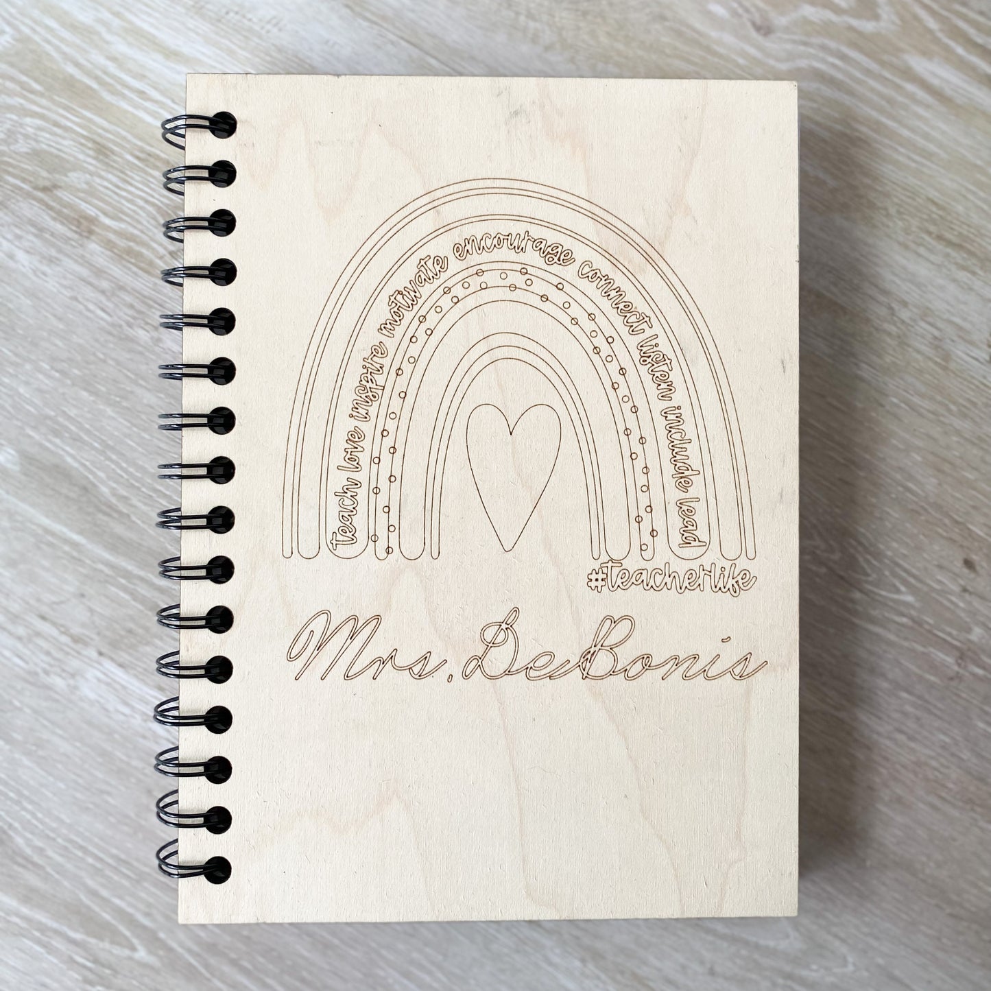 Personalized Wooden Notebook